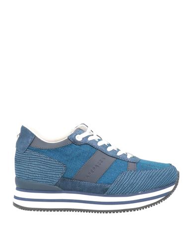 Apepazza Woman Sneakers Blue Size 10 Leather, Textile Fibers