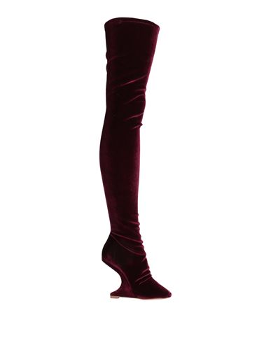 Rick Owens Woman Boot Burgundy Size 7 Textile Fibers In Black