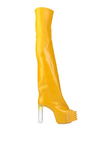 Rick Owens Woman Boot Yellow Size 7 Leather