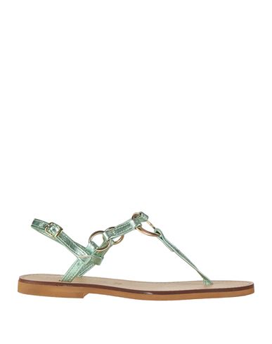 Shop Chatulle Woman Thong Sandal Light Green Size 6 Leather