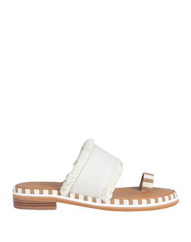 See By Chloé Woman Thong Sandal Off White Size 7 Textile Fibers