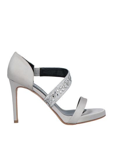 Francesco Sacco Woman Sandals Grey Size 10 Textile Fibers