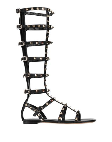 Valentino Garavani Woman Sandals Black Size 7 Leather