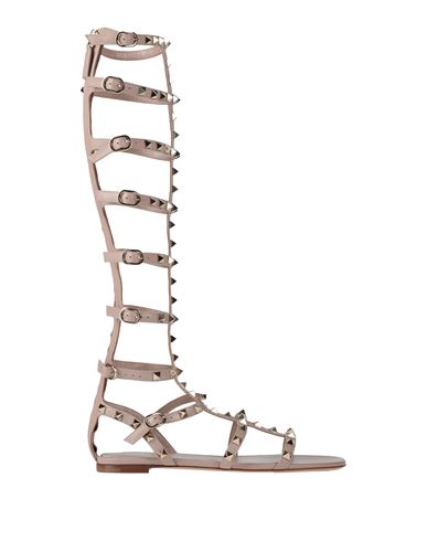 Valentino Garavani Woman Sandals Taupe Size 10 Leather