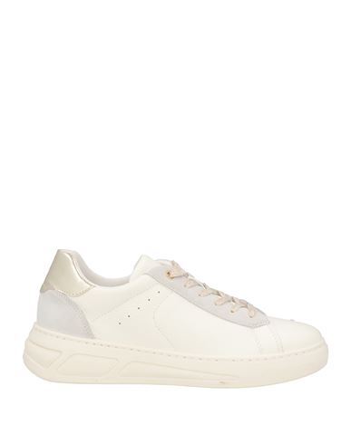 Geox Woman Sneakers Ivory Size 10.5 Leather In White