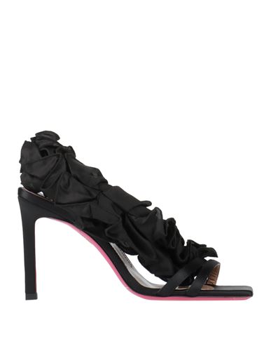 Shop Luciano Padovan Woman Sandals Black Size 8 Textile Fibers