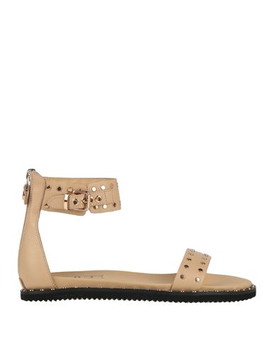 Cult Woman Sandals Beige Size 8 Leather In Beige