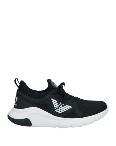 Ea7 Man Sneakers Black Size 12.5 Textile Fibers