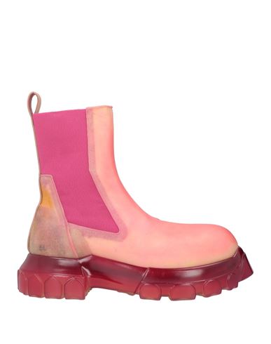 Rick Owens Man Ankle Boots Fuchsia Size 9 Leather In Pink