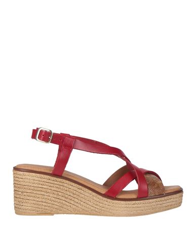 Cinzia Soft Woman Espadrilles Red Size 8 Leather