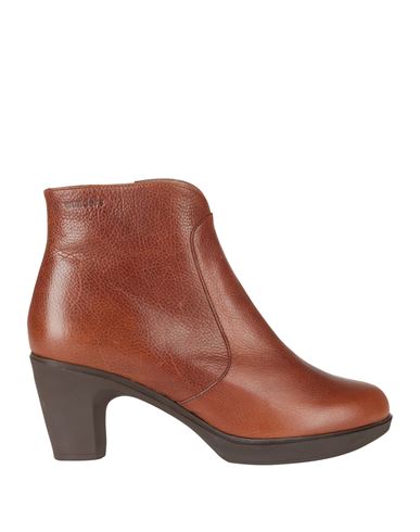 Shop Wonders Woman Ankle Boots Tan Size 6 Leather In Brown