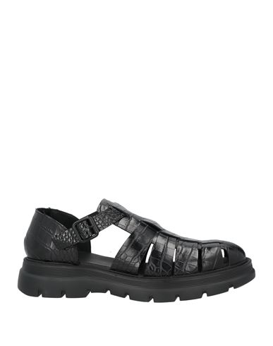 Shop Mich E Simon Mich Simon Man Sandals Black Size 8 Leather