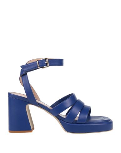 Sergio Cimadamore Woman Sandals Bright Blue Size 9 Leather