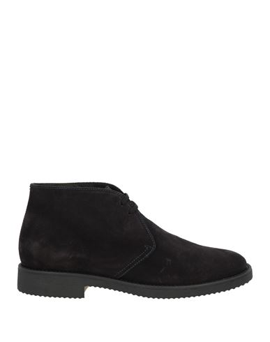 Antica Cuoieria Man Ankle Boots Midnight Blue Size 7 Leather In Black