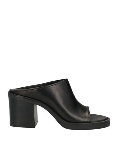 Miu Miu Woman Sandals Black Size 8 Calfskin
