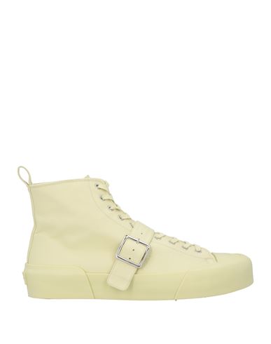 Shop Jil Sander Man Sneakers Light Yellow Size 9 Leather