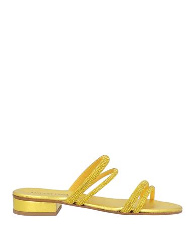 Vincent Vega Woman Sandals Yellow Size 7 Leather