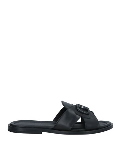 Giovanni Conti Man Sandals Black Size 9 Calfskin