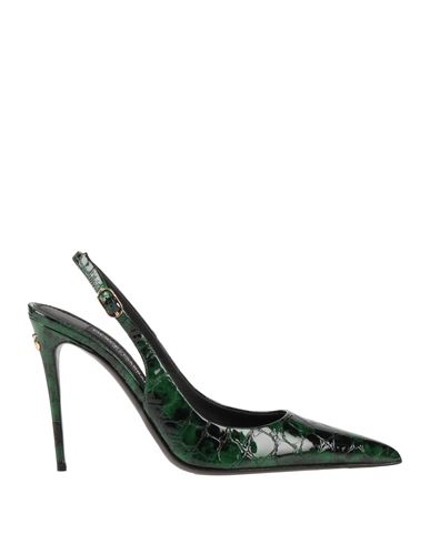Dolce & Gabbana Woman Pumps Green Size 10.5 Calfskin