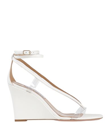 Aquazzura Woman Sandals White Size 6 Lambskin, Pvc - Polyvinyl Chloride, Calfskin In White