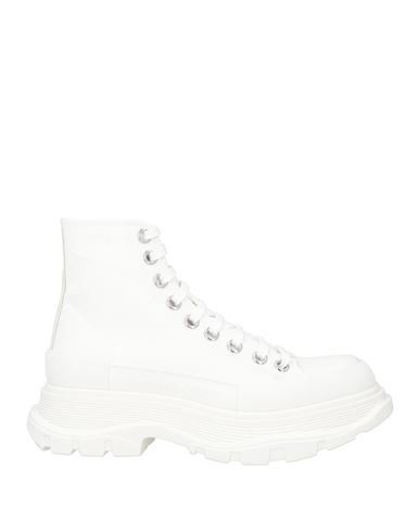 Alexander Mcqueen Woman Sneakers White Size 8 Textile Fibers