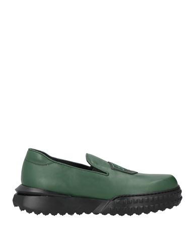 Mich E Simon Man Loafers Green Size 9 Calfskin