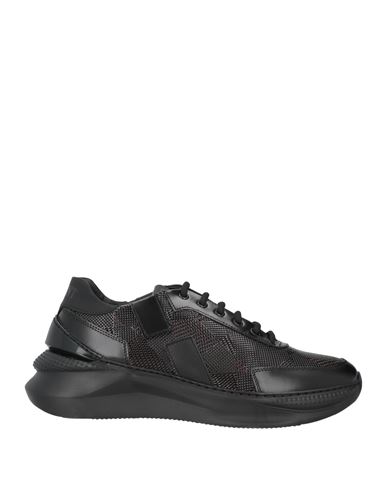 Giovanni Conti Man Sneakers Steel Grey Size 9 Leather, Textile Fibers