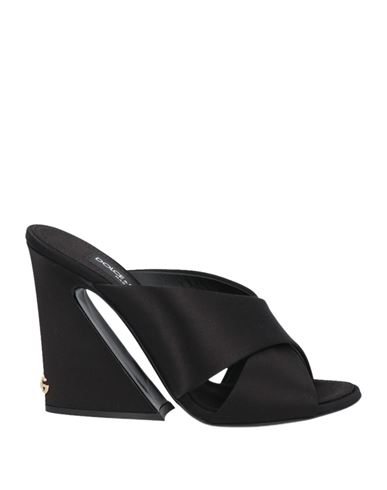 Dolce & Gabbana Woman Sandals Black Size 5.5 Textile Fibers