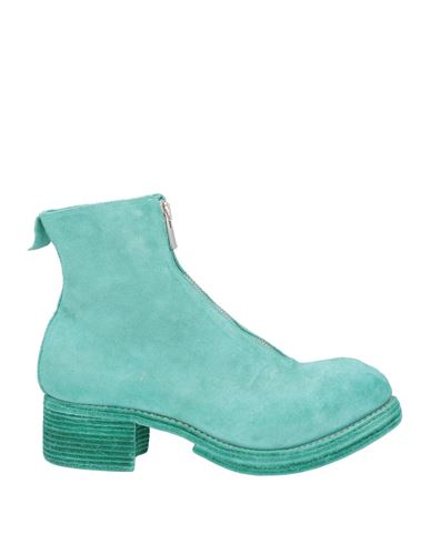 Guidi Woman Ankle Boots Turquoise Size 10 Calfskin In Blue