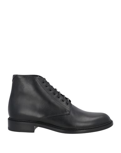 Saint Laurent Woman Ankle Boots Black Size 12 Calfskin