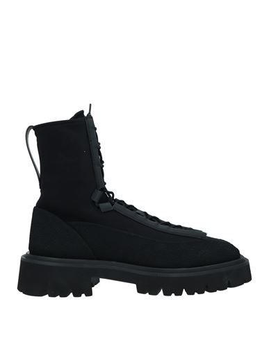 Ferragamo Man Ankle Boots Black Size 9 Leather, Textile Fibers
