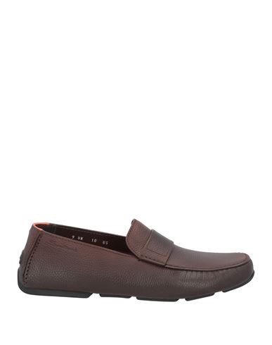 Santoni Man Loafers Dark Brown Size 11.5 Leather