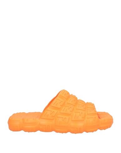 Shop Fendi Man Sandals Orange Size 8 Rubber