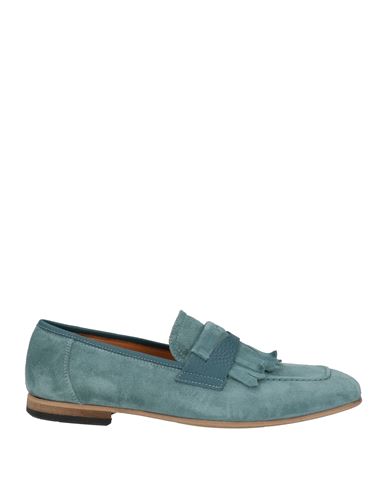 Mich E Simon Man Loafers Pastel Blue Size 9 Leather