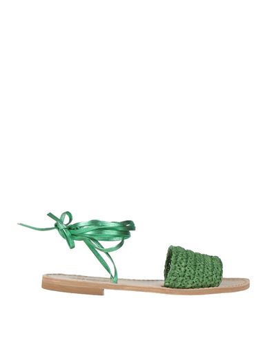 Ananas Woman Sandals Green Size 8 Textile Fibers