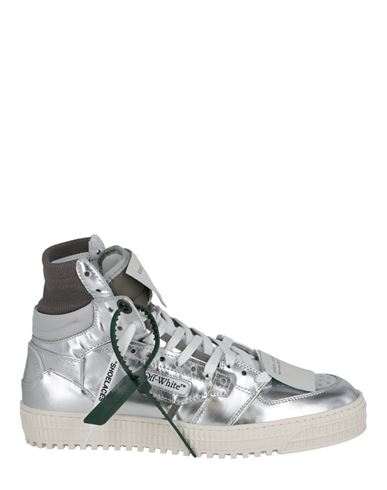 Shop Off-white 3.0 Off Court Metallic Sneakers Man Sneakers Silver Size 9 Calfskin, Cotton, Polyamide, Po