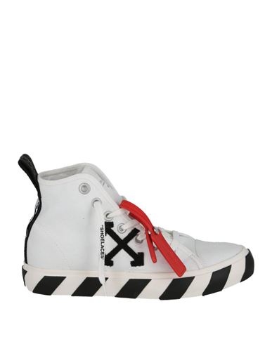 OFF-WHITE OFF-WHITE HIGH-TOP VULCANIZED CANVAS SNEAKERS MAN SNEAKERS WHITE SIZE 9 COTTON