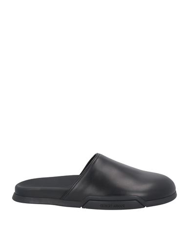 Giorgio Armani Man Mules & Clogs Black Size 9 Leather