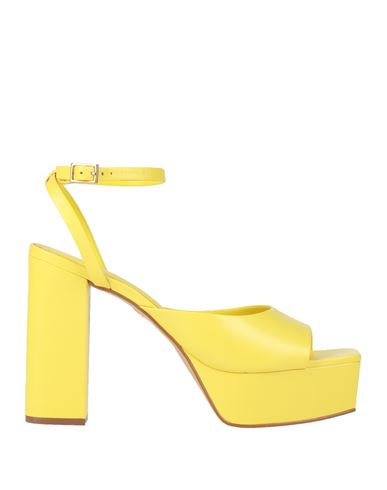 Shop Carrano Woman Sandals Yellow Size 9 Leather