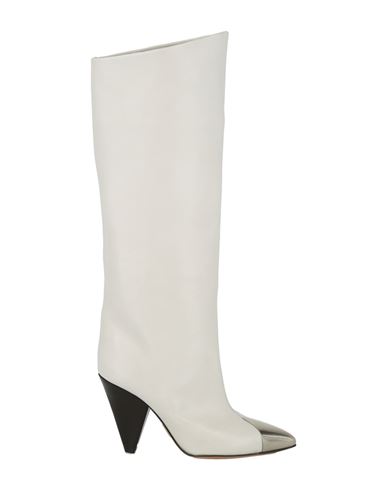 ISABEL MARANT ISABEL MARANT LILEZIO LEATHER KNEE-HIGH BOOTS WOMAN BOOT WHITE SIZE 8 CALFSKIN
