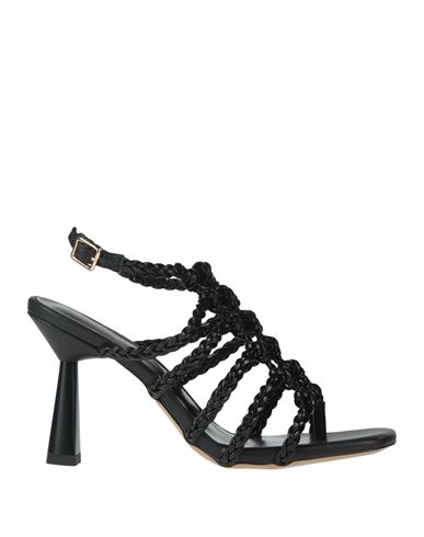 Shop Emanuélle Vee Woman Thong Sandal Black Size 8 Leather