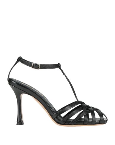 Gianmarco F. Woman Sandals Black Size 8 Leather In Black