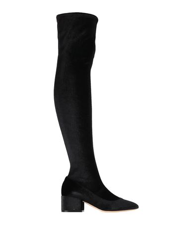 Sergio Rossi Woman Boot Black Size 7 Textile Fibers In Black