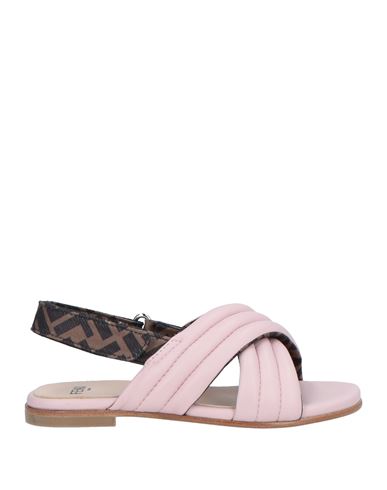 Shop Fendi Toddler Girl Sandals Pink Size 9.5c Textile Fibers, Leather