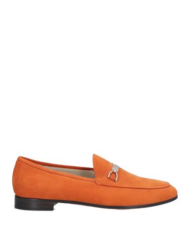 Giorgio Armani Woman Loafers Orange Size 8 Leather