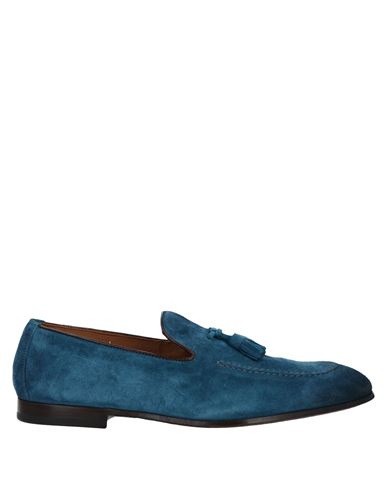 Shop Doucal's Man Loafers Azure Size 9 Leather In Blue