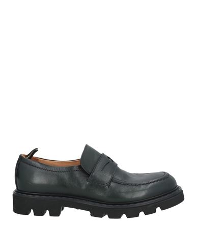 Shop Fabi Man Loafers Dark Green Size 9 Leather