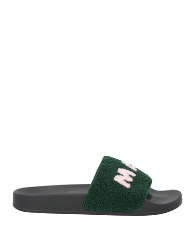 Shop Marni Man Sandals Green Size 9 Textile Fibers
