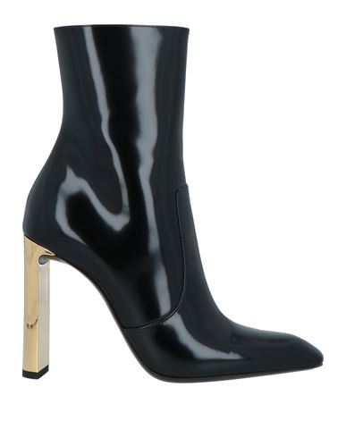 Saint Laurent Woman Ankle Boots Black Size 10 Calfskin