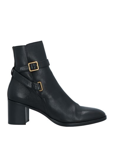 Shop Saint Laurent Woman Ankle Boots Black Size 6.5 Calfskin